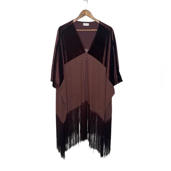 Free People Velvet Dreams Fringe Kimono - Picture 5 of 13